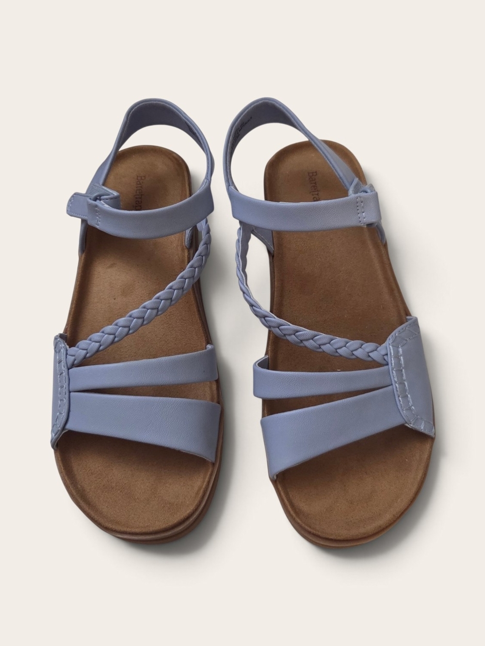 Baretraps Flicka Wedge Sandals Women’s 8M Periwinkle Blue Braided Strap